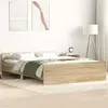 Image de vidaXL Cadre de lit sans matelas chêne sonoma 140x190 cm