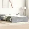 Image de vidaXL Cadre de lit sans matelas sonoma gris 135x190 cm