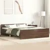 Image de vidaXL Cadre de lit sans matelas chêne marron 135x190 cm