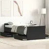 Image de vidaXL Cadre de lit sans matelas noir 90x200 cm