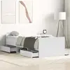 Image de vidaXL Cadre de lit sans matelas blanc 90x190 cm