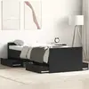 Image de vidaXL Cadre de lit sans matelas noir 90x190 cm