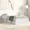 Image de vidaXL Cadre de lit sans matelas blanc 90x190 cm