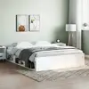 Image de vidaXL Cadre de lit sans matelas blanc 150x200 cm