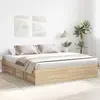 Image de vidaXL Cadre de lit sans matelas chêne sonoma 200x200 cm