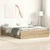 Image de vidaXL Cadre de lit sans matelas chêne sonoma 140x190 cm