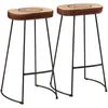 Image de vidaXL Tabourets de bar - Marron foncé