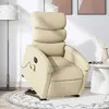 Image de VIDAXL Fauteuil inclinable - Crème Tissu
