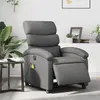 Image de vidaXL Fauteuil de massage inclinable - Gris similicuir