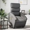 Image de vidaXL Fauteuil de massage - Gris similicuir