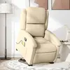 Image de vidaXL Fauteuil inclinable de massage - Crème