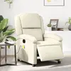 Image de vidaXL Fauteuil de massage électrique Crème