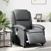 Image de VIDAXL Fauteuil de massage électrique Gris similicuir