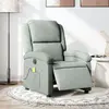Image de vidaXL Fauteuil massage électrique gris clair velours