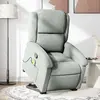 Image de vidaXL Fauteuil massage inclinable - Gris clair velours