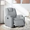 Image de vidaXL Fauteuil inclinable électrique Gris clair Tissu