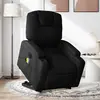 Image de vidaXL Fauteuil de massage inclinable électrique - Noir tissu