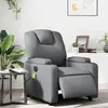 Image de vidaXL Fauteuil de massage électrique - Gris similicuir
