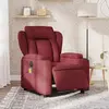 Image de vidaXL Fauteuil de massage électrique - Rouge bordeaux tissu