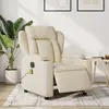 Image de vidaXL Fauteuil de massage électrique Crème Tissu