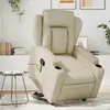 Image de vidaXL Fauteuil de massage - Crème Similicuir