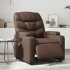 Image de vidaXL Fauteuil massage électrique marron similicuir
