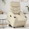 Image de vidaXL Fauteuil de massage - Crème similicuir
