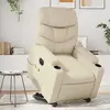 Image de vidaXL Fauteuil inclinable de massage électrique - Crème Similicuir