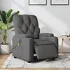Image de vidaXL Fauteuil de massage inclinable électrique - Gris foncé tissu