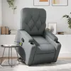 Image de vidaXL Fauteuil inclinable de massage - Gris Similicuir