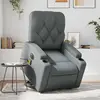 Image de vidaXL Fauteuil de massage électrique - Gris Similicuir