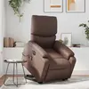 Image de VidaXL Fauteuil inclinable de massage électrique marron similicuir