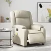 Image de vidaXL Fauteuil de massage inclinable électrique - Crème