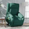 Image de vidaXL Fauteuil inclinable de massage électrique vert foncé tissu