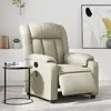 Image de VidaXL Fauteuil de massage inclinable électrique - Crème Similicuir