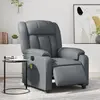 Image de vidaXL Fauteuil massage Gris Similicuir
