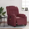 Image de vidaXL Fauteuil de massage inclinable - Rouge bordeaux