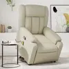 Image de VidaXL Fauteuil inclinable de massage - Crème