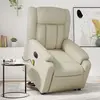 Image de vidaXL Fauteuil de massage électrique - Crème similicuir