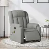 Image de vidaXL Fauteuil de massage inclinable électrique - Gris clair tissu