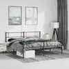 Image de vidaXL Cadre de lit métal sans matelas avec pied de lit noir 183x213cm