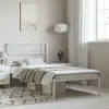 Image de vidaXL Cadre de lit métal sans matelas et tête de lit blanc 100x190 cm