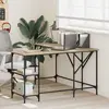 Image de vidaXL Bureau chêne sonoma 139x139x75 cm bois d'ingénierie