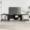 Image de vidaXL Meuble TV Noir - Réglable