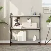 Image de vidaXL Bibliothèque 3 niveaux gris 80x30x86 cm bois d'ingénierie