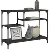 Image de vidaXL Table console avec étagères - Noir