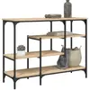 Image de vidaXL Table console avec étagères chêne sonoma 100x35x75 cm