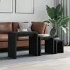 Image de vidaXL Tables gigognes noir 3 pièces