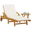 Image de VIDAXL Chaise longue avec table - Bois d'acacia