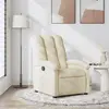 Image de vidaXL Fauteuil inclinable - Crème Tissu